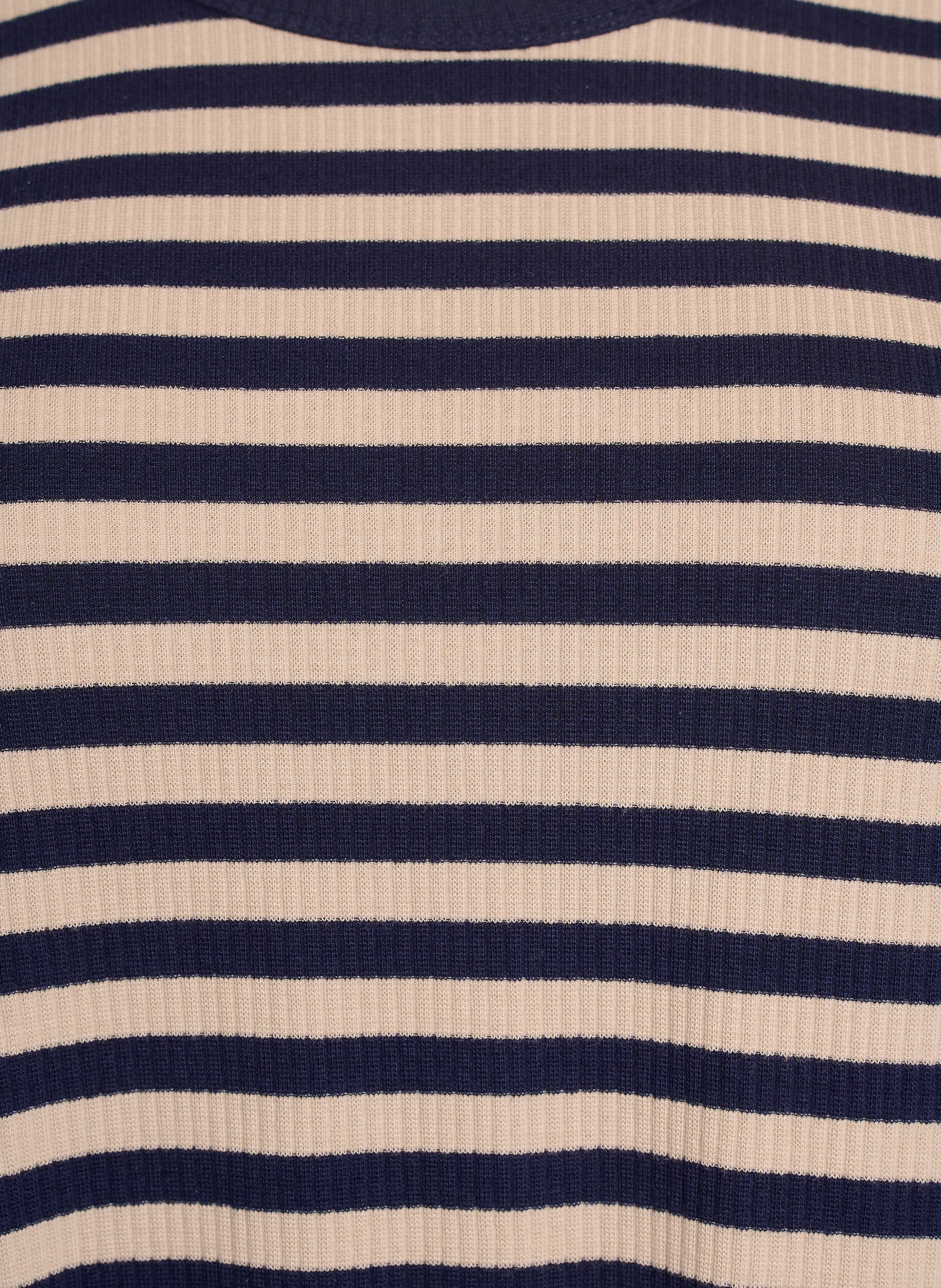 Zizzi Chemisier &agrave; rayures et &agrave; manches longues, Beige, Packshot image number 2