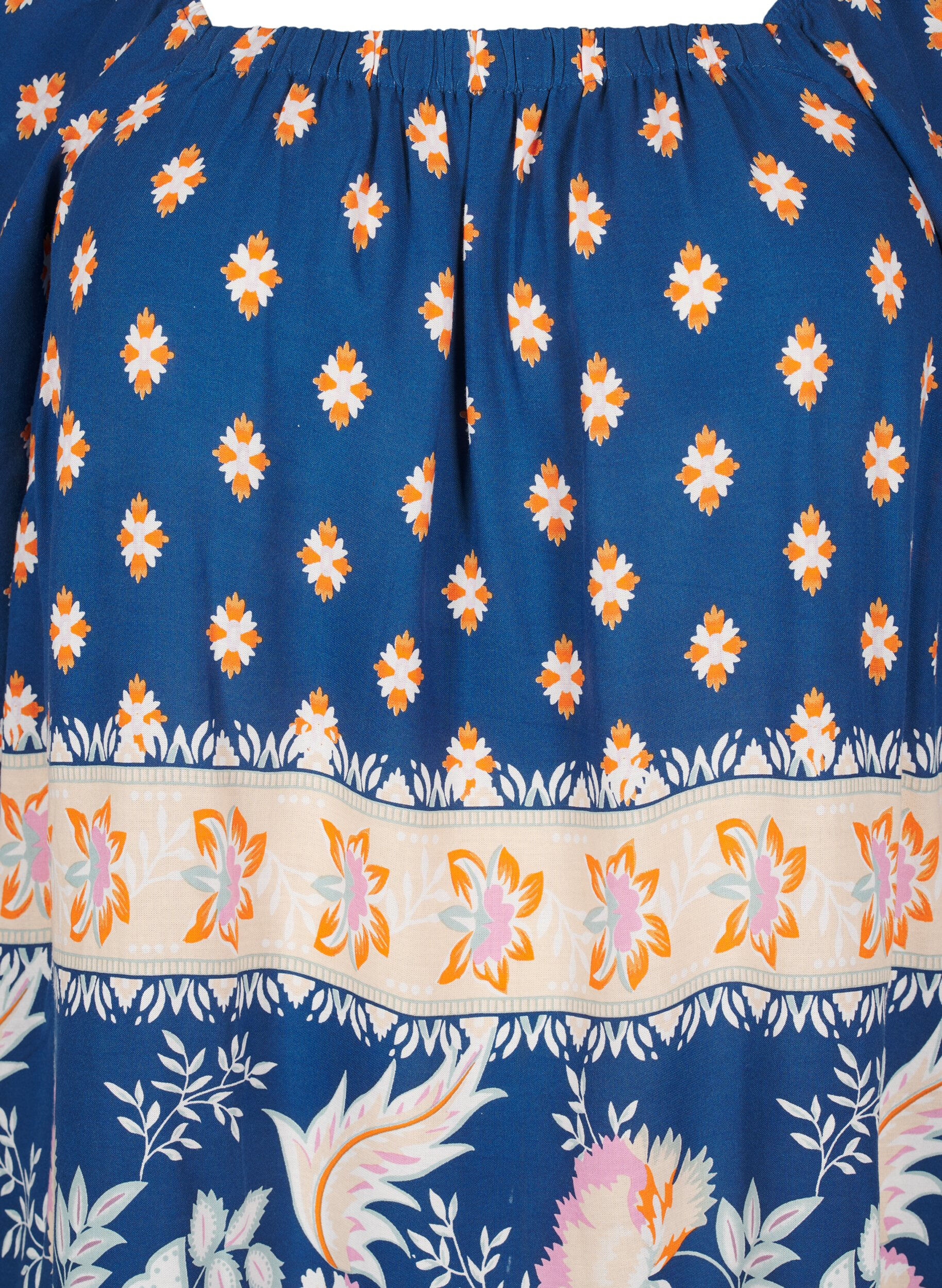 Zizzi Robe de plage en viscose avec imprim&eacute;, Bleu, Packshot image number 2