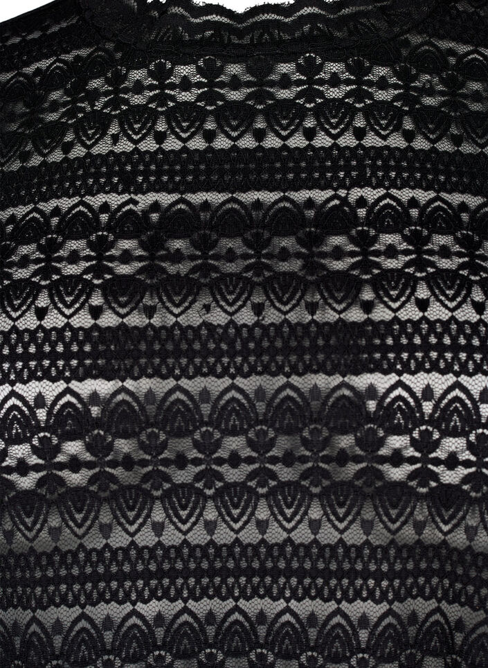 Chemisier en dentelle avec manches longues, Black, Packshot image number 2