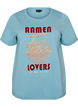 T-shirt en coton avec imprim&eacute;, Bleu, Packshot image number 0