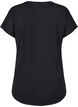 T-shirt de sport &agrave; manches courtes avec col en V, Noir, Packshot image number 1