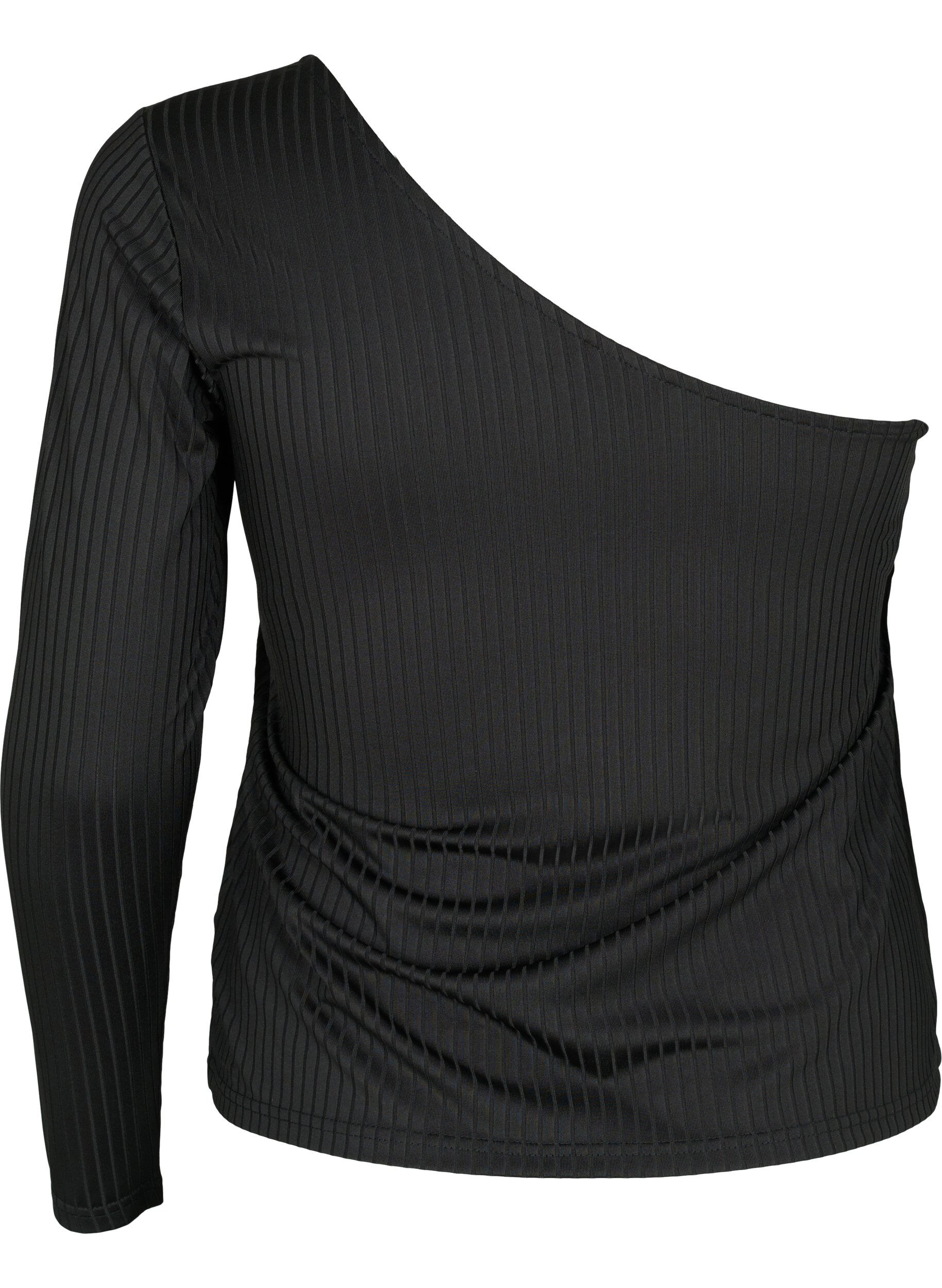 Zizzi Blouse &agrave; une &eacute;paule, Black, Packshot image number 1