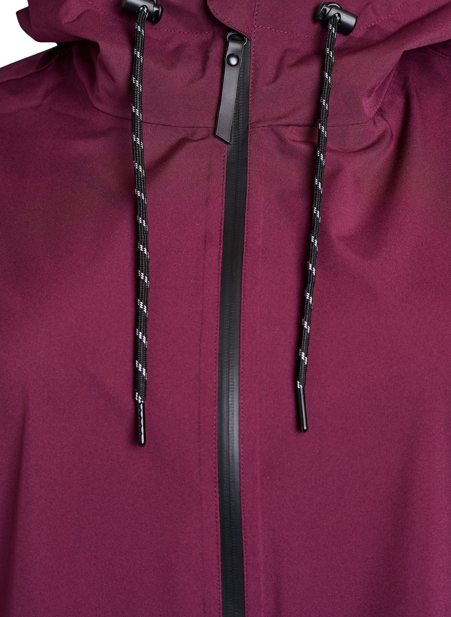 ZizziImperm&eacute;able avec poches et capuche, Bordeaux fonc&eacute;, Packshot image number 2