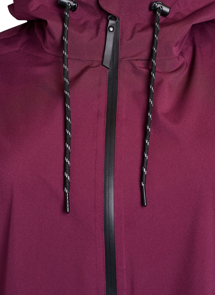 Imperm&eacute;able avec poches et capuche, Bordeaux fonc&eacute;, Packshot image number 2