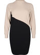 Robe colorblock à col montant, Black w. P.Cashmere, Packshot image number 0