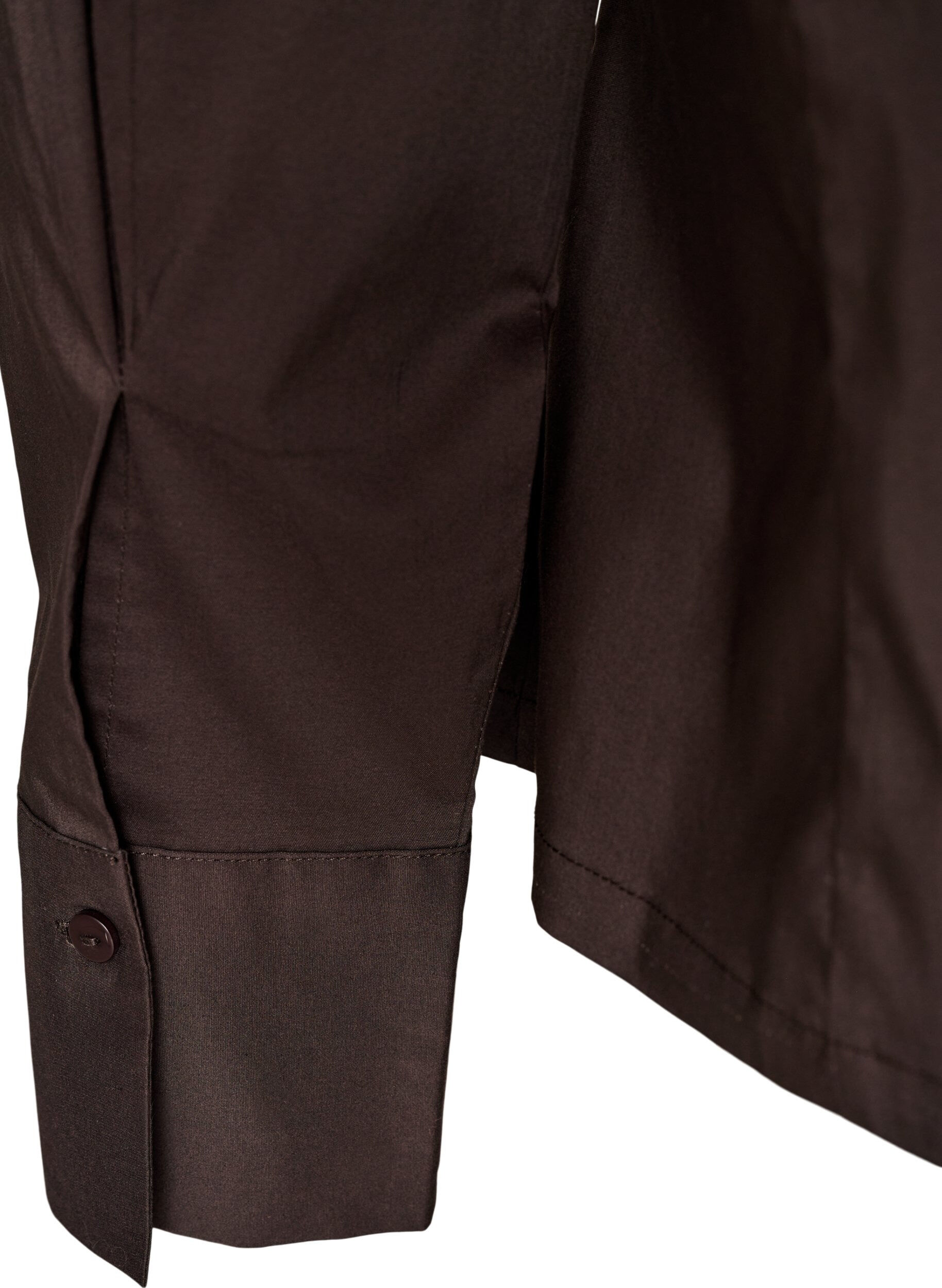 ZizziChemise courte avec un zip &agrave; double curseur, Marron, Packshot image number 3