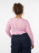 Blouse en maille avec imprim&eacute;, Rose, Model image number 2