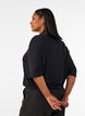 Blouse en jersey avec des manches ballon au coude, Noir, Model image number 2