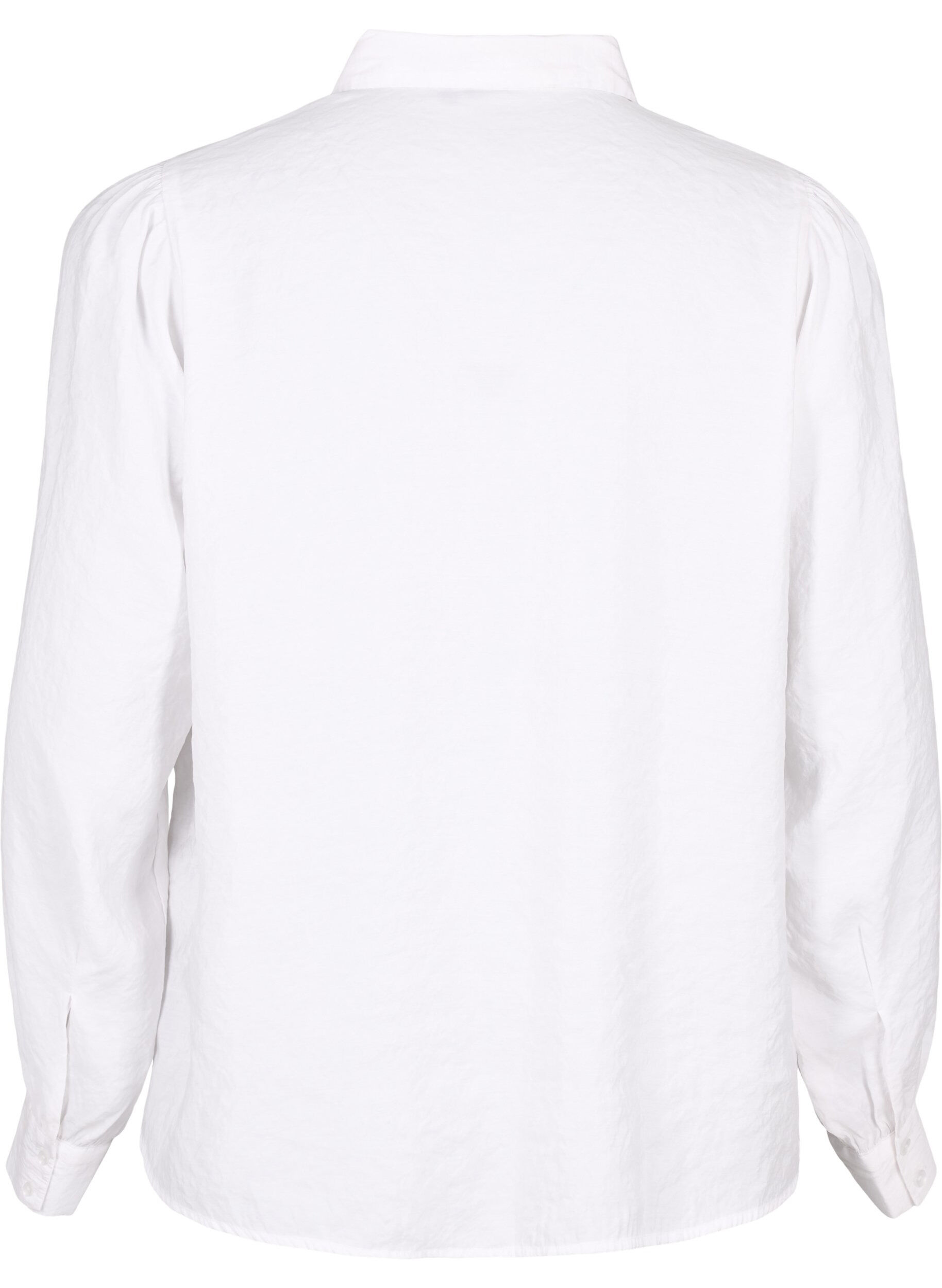 Zizzi Chemise &agrave; manches longues en Modal TENCEL&trade;, Bright White, Packshot image number 1