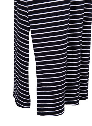 Robe midi en coton à manches courtes, Black Stripe, Packshot image number 3