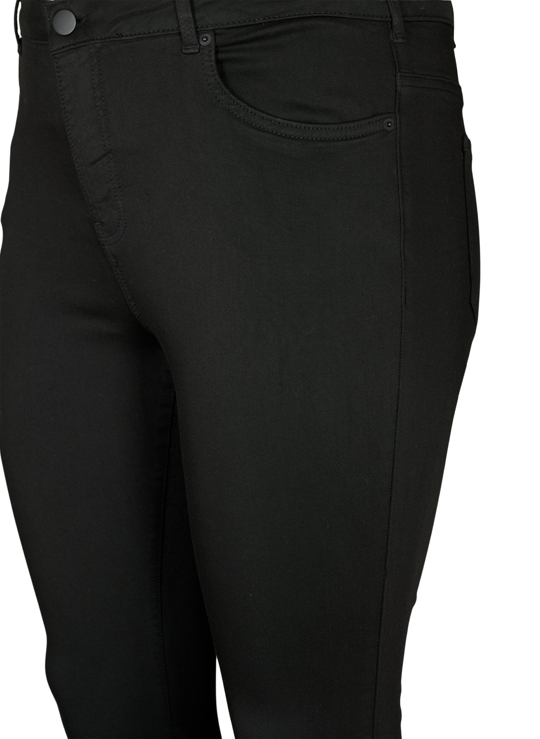 Zizzi Jeans Amy taille haute, &eacute;clat de la couleur noire garanti, Noir, Packshot image number 2