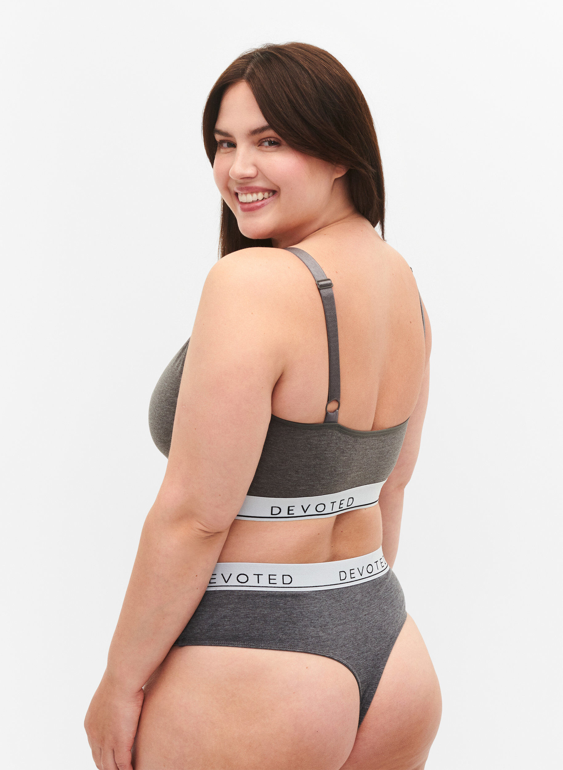 Zizzi String &agrave; taille normale, Gris, Model image number 1