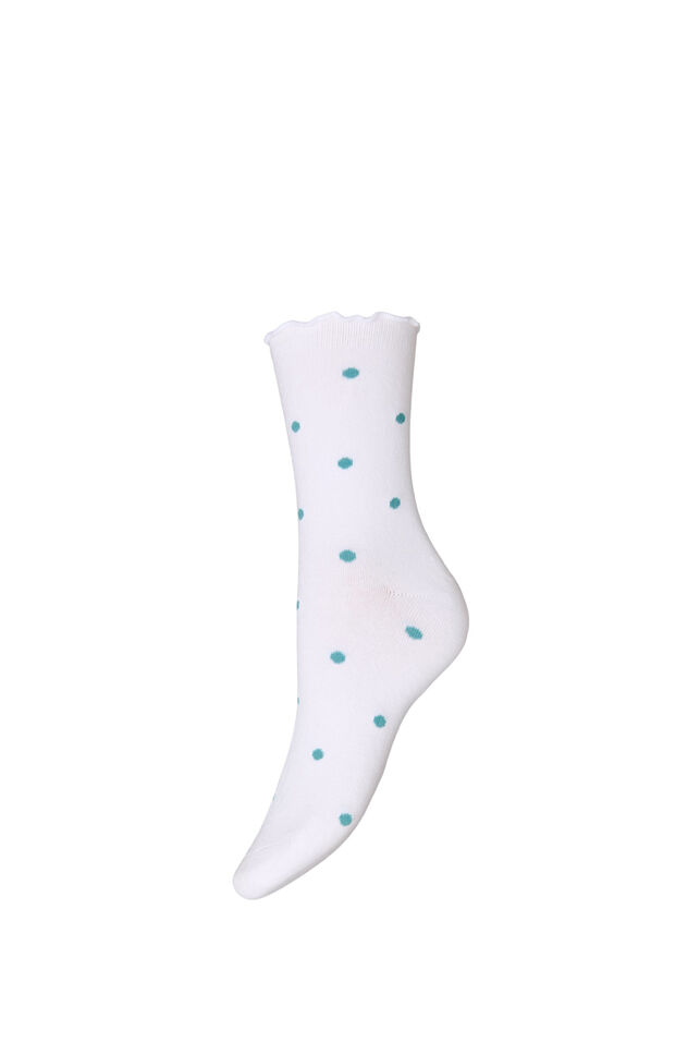 Chaussettes en coton avec des motifs, Blanc, Packshot image number 0