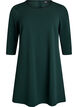Robe courte &eacute;vas&eacute;e &agrave; manches 3/4, Vert fonc&eacute;, Packshot image number 0