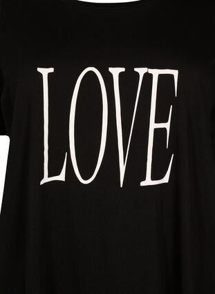 T-shirt oversize avec imprimé, Black W. Love, Packshot image number 2