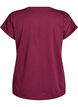 T-shirt &agrave; manches courtes en coton m&eacute;lang&eacute;, Bordeaux, Packshot image number 1