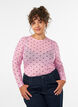 Blouse en maille avec imprim&eacute;, Rose, Model image number 0