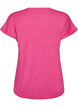 T-shirt &agrave; manches courtes en coton m&eacute;lang&eacute;, Rose, Packshot image number 1