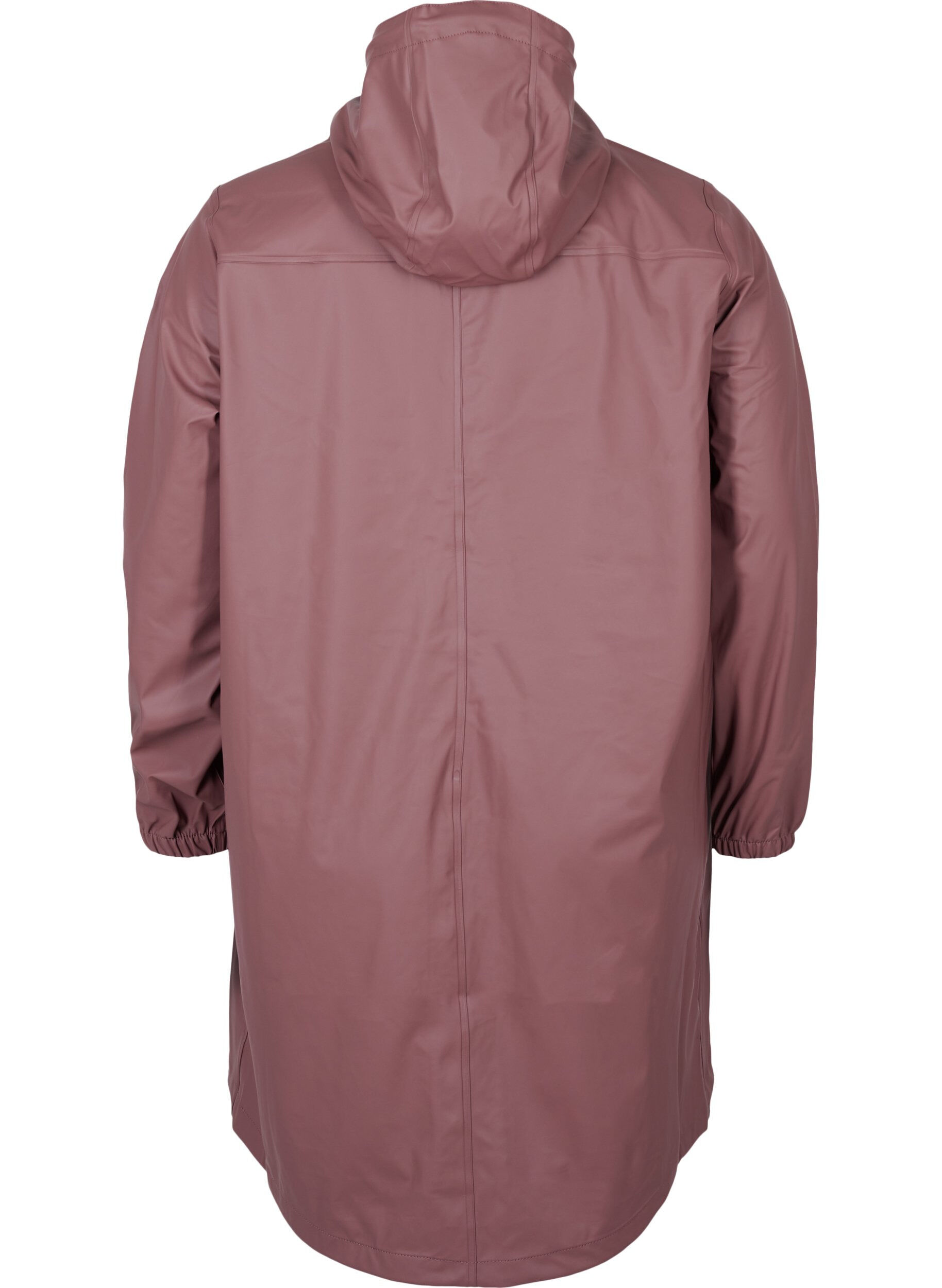 Zizzi Veste de pluie avec capuche et fermeture boutonn&eacute;e, Rose Taupe, Packshot image number 1