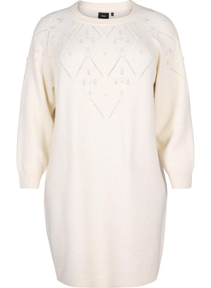 Robe en maille avec motif et perles, Birch Mel., Packshot image number 0