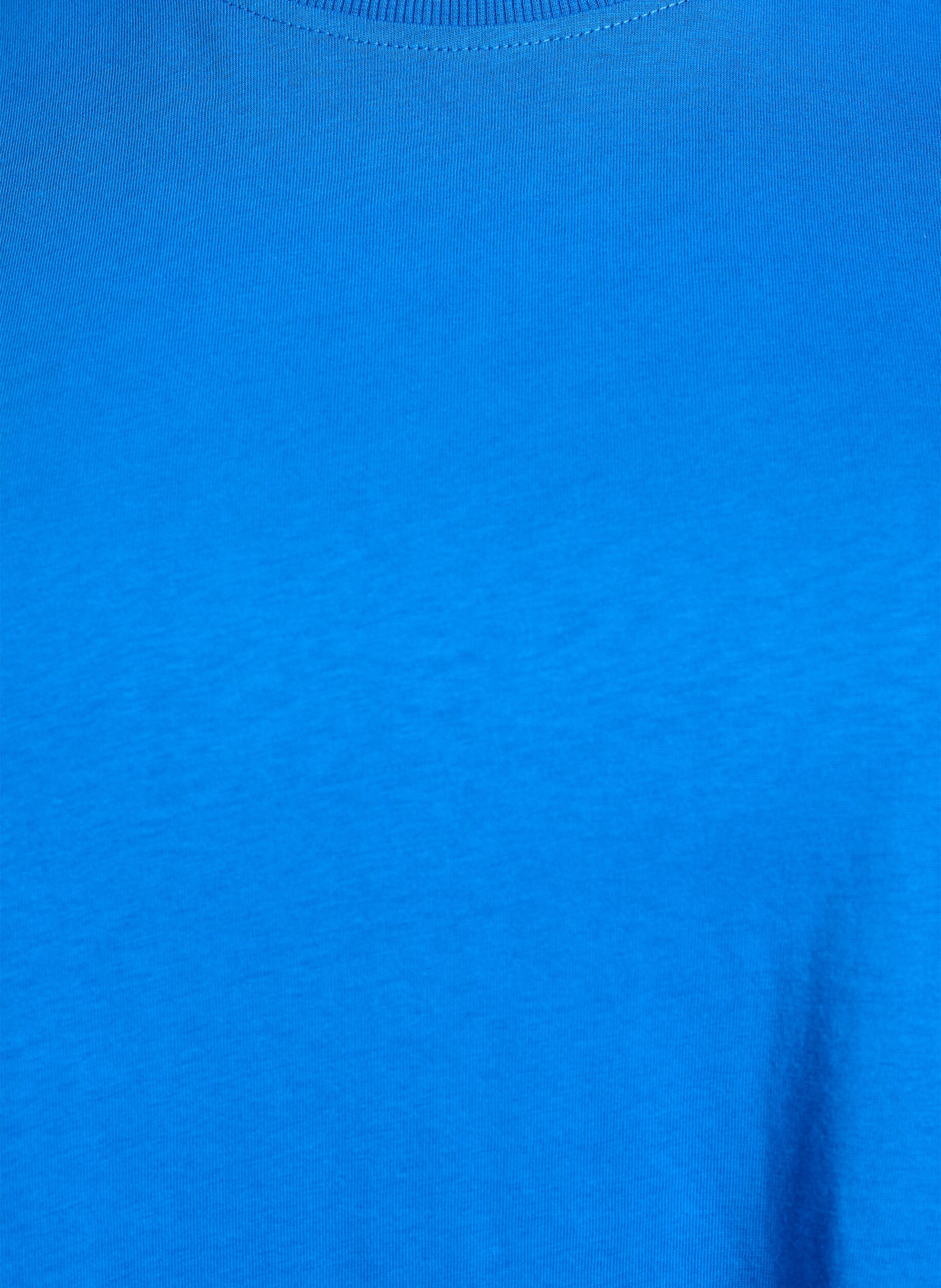 ZizziT-shirt basique en coton &agrave; col rond, Bleu, Packshot image number 2