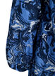 Robe courte en coton avec un ourlet &eacute;lastique et des manches longues, Bleu, Packshot image number 3
