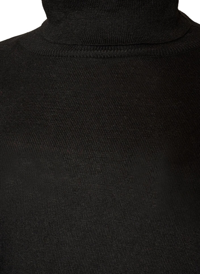 Pull &agrave; col roul&eacute; &agrave; coupe ample, Noir, Packshot image number 2