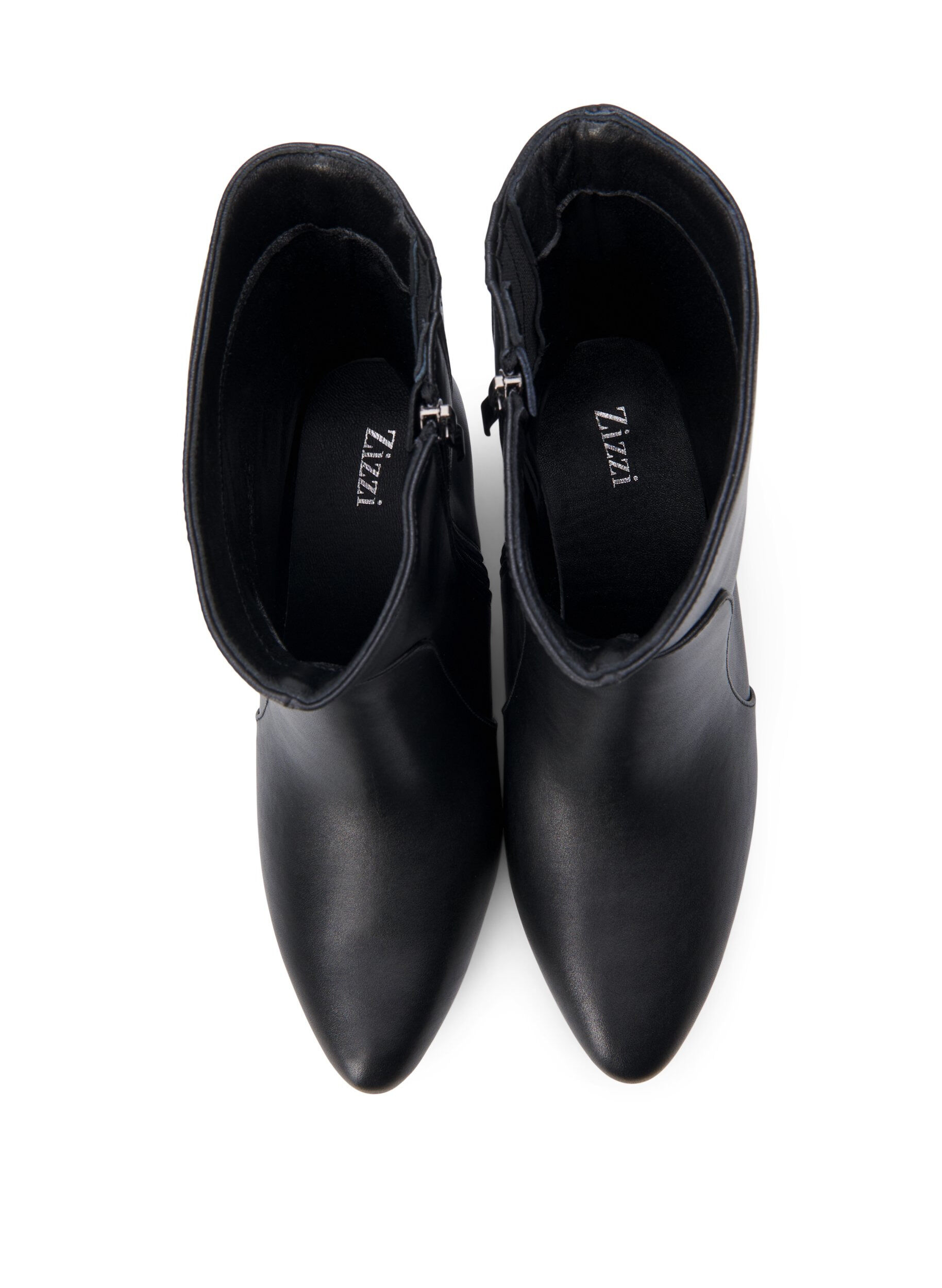 Zizzi Large &ndash; Bottines en cuir &agrave; talon, Black, Packshot image number 2