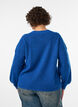 Cardigan en maille c&ocirc;tel&eacute;e avec boutons, Bleu, Model image number 2