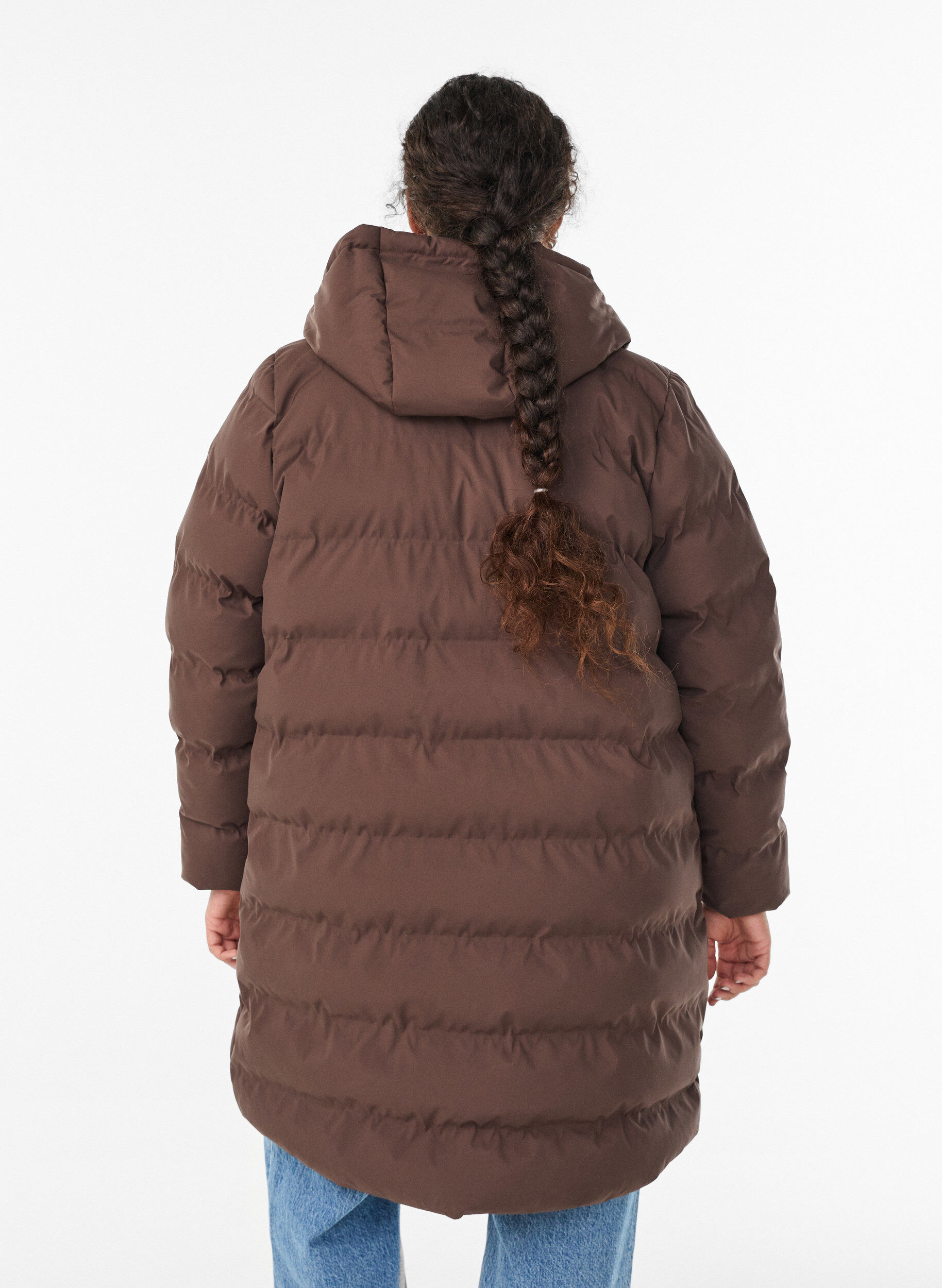 ZizziDoudoune avec capuche et poches, Marron, Model image number 2