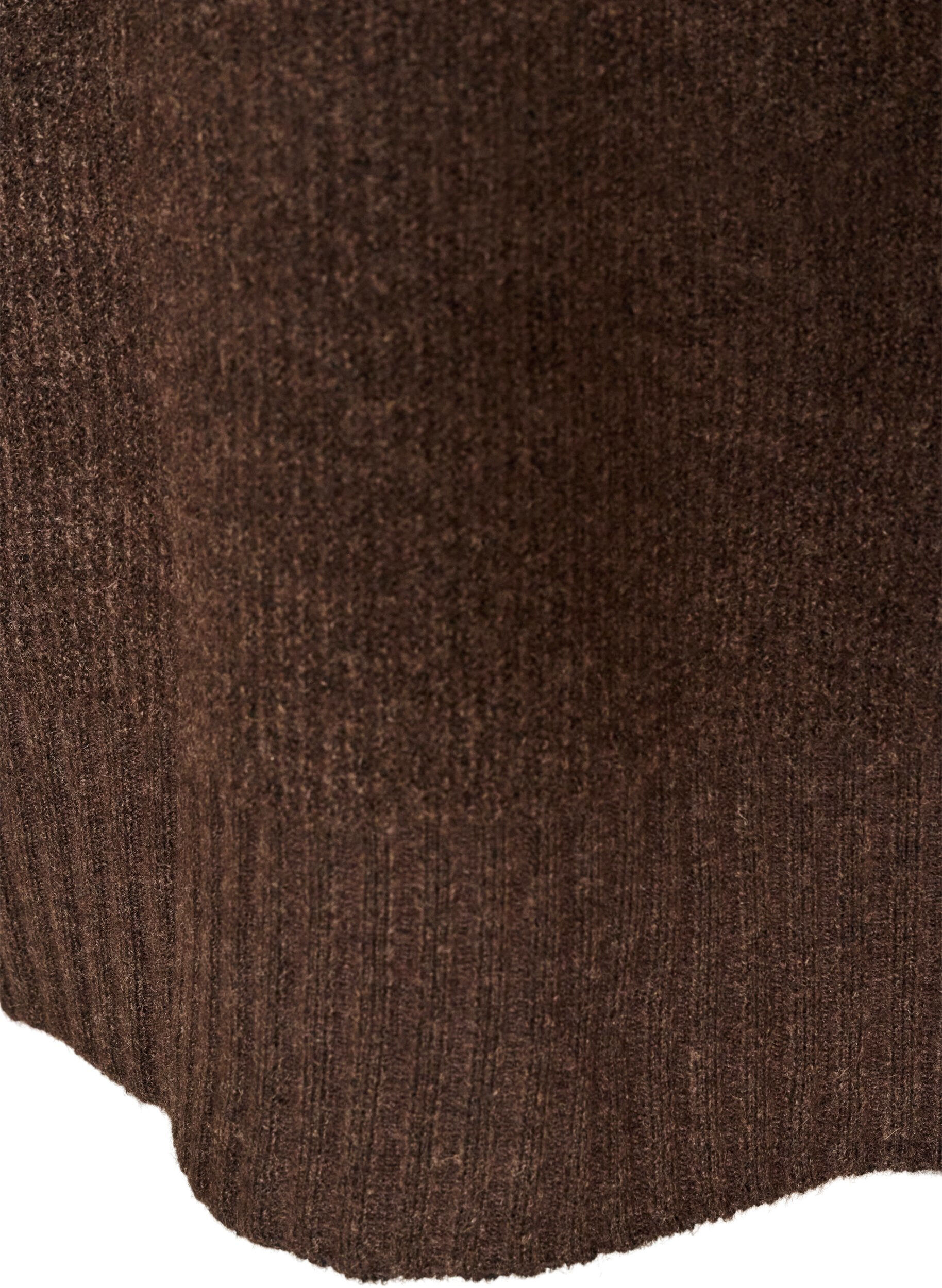 ZizziPull en maille l&acirc;che avec col roul&eacute;, Marron, Packshot image number 3