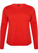 T-shirt basique &agrave; manches longues et col rond, Rouge, Packshot image number 0