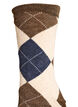Lot de 2 paires de chaussettes &agrave; motif arlequin, Marron, Packshot image number 2