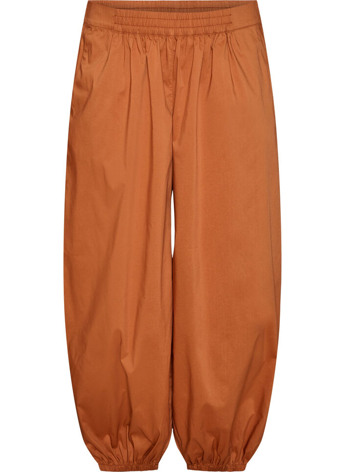 Pantalon ballon avec poches et ceinture &eacute;lastique, Camel, Packshot image number 0