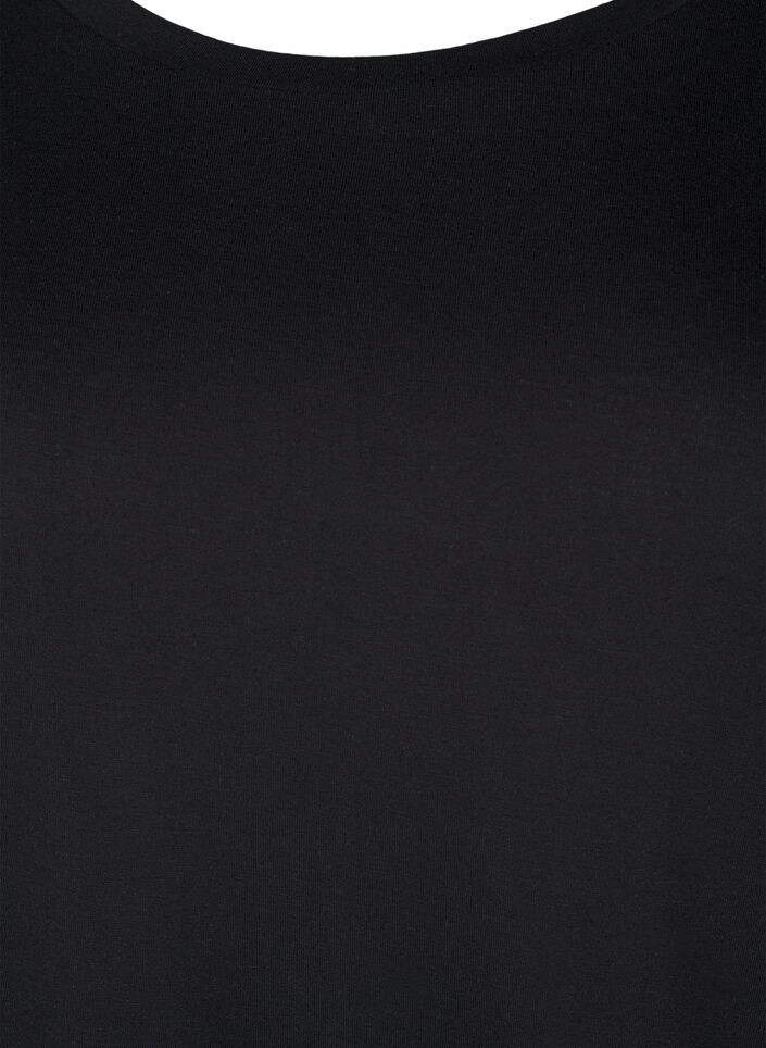 T-shirt en laine et viscose, Black, Packshot image number 2