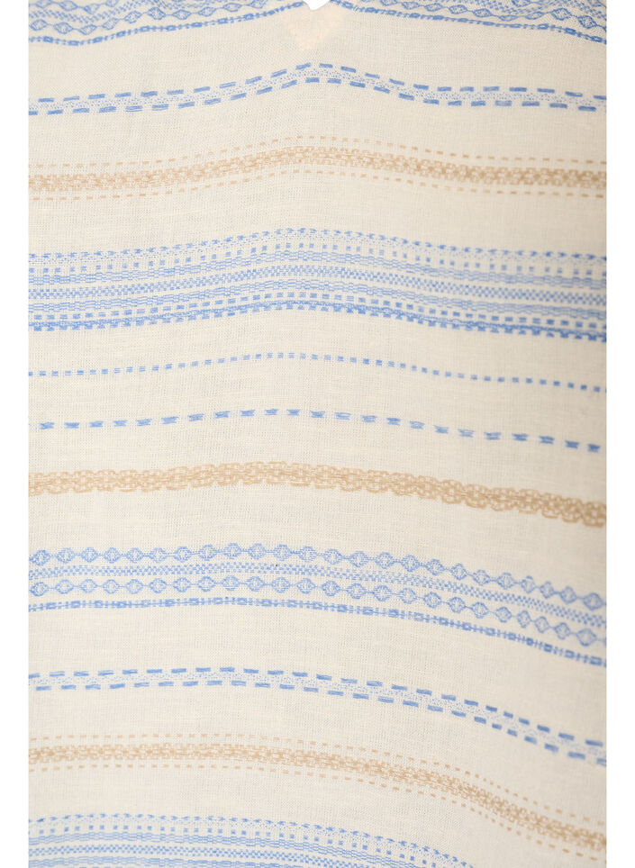 Blouse sans manches avec volants et rayures &agrave; motifs, Vanille, Packshot image number 2