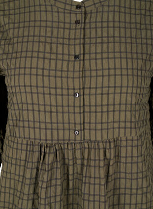 Tunique chemise à carreaux à manches 3/4, Ivy Green Check, Packshot image number 2
