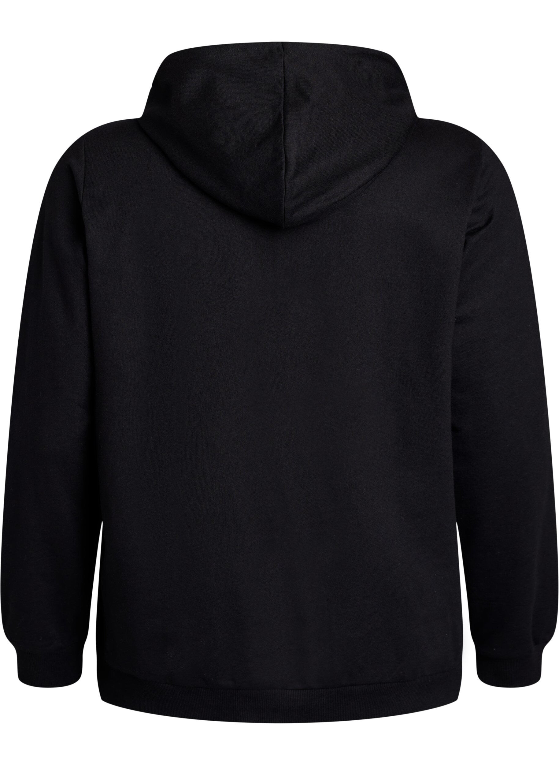 ZizziSweat &agrave; capuche avec imprim&eacute;, Noir, Packshot image number 1