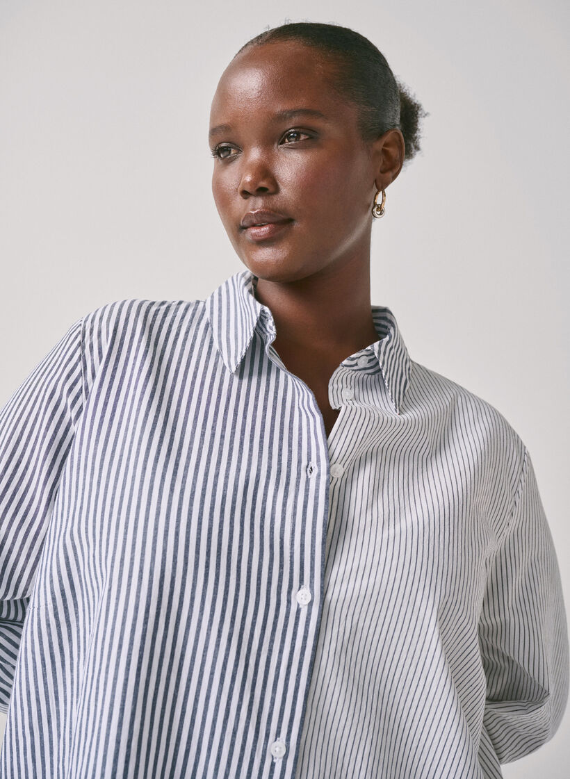 Chemise à manches longues avec rayures, Lava Smoke Stripe, Image image number 0