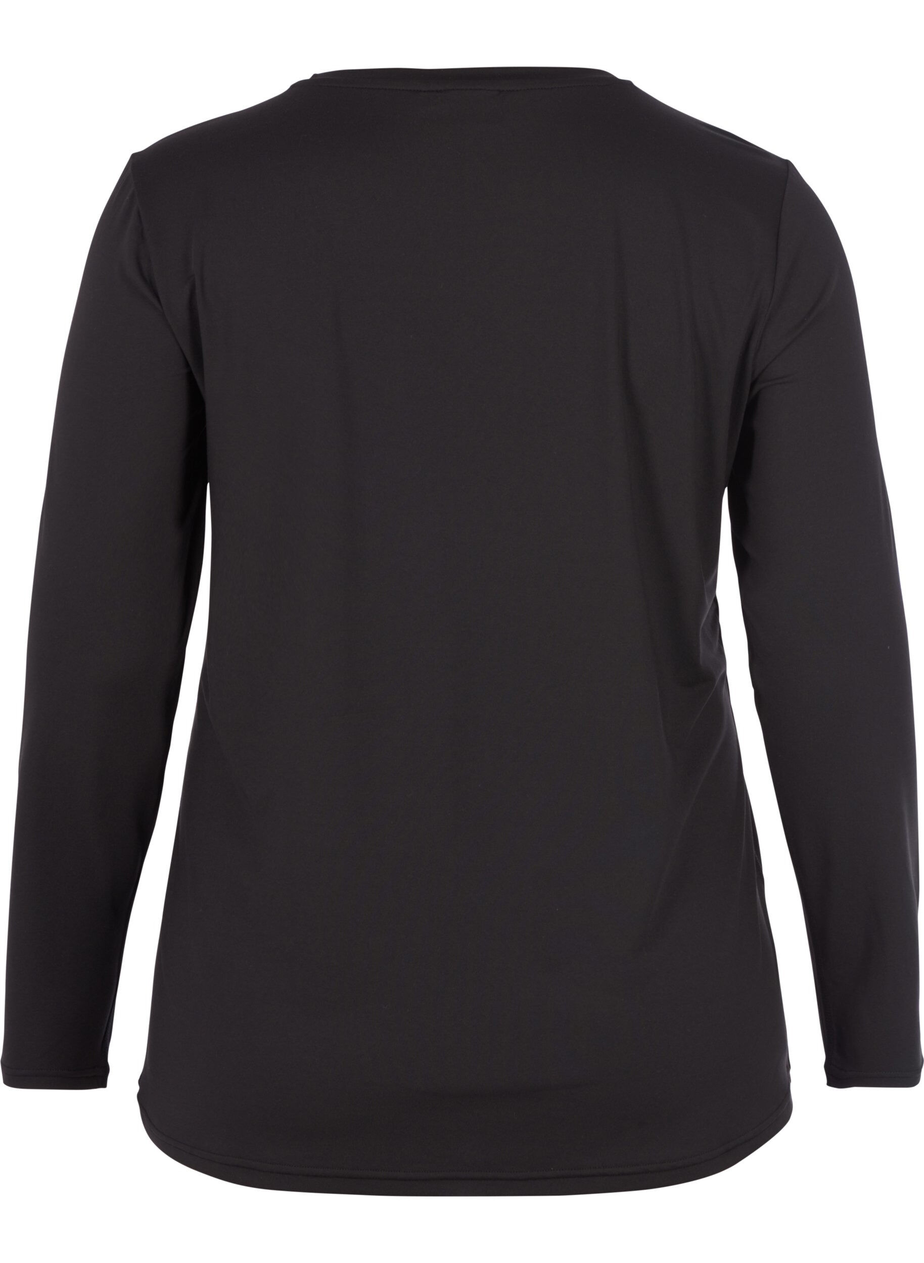 ZizziT-shirt fitness &agrave; manches longues, Noir, Packshot image number 1