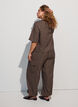 Pantalon cargo en coton &agrave; carreaux, Marron, Model image number 2