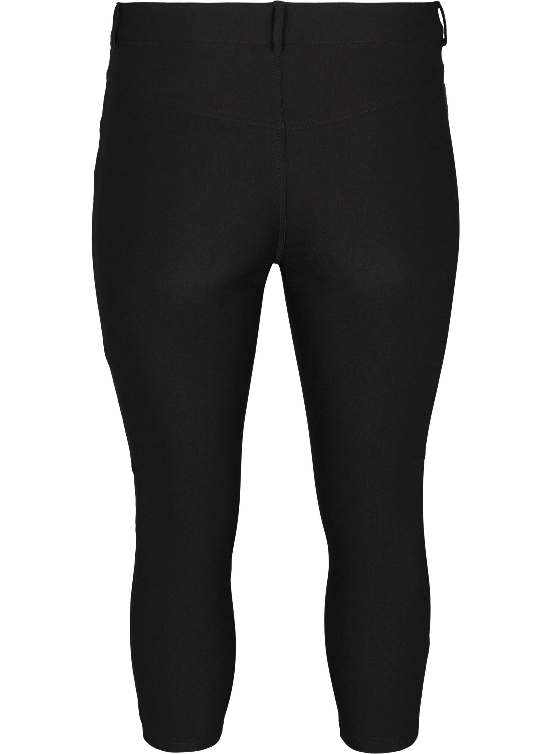 Zizzi Pantalon capri pr&egrave;s du corps en m&eacute;lange de viscose, Noir, Packshot image number 1
