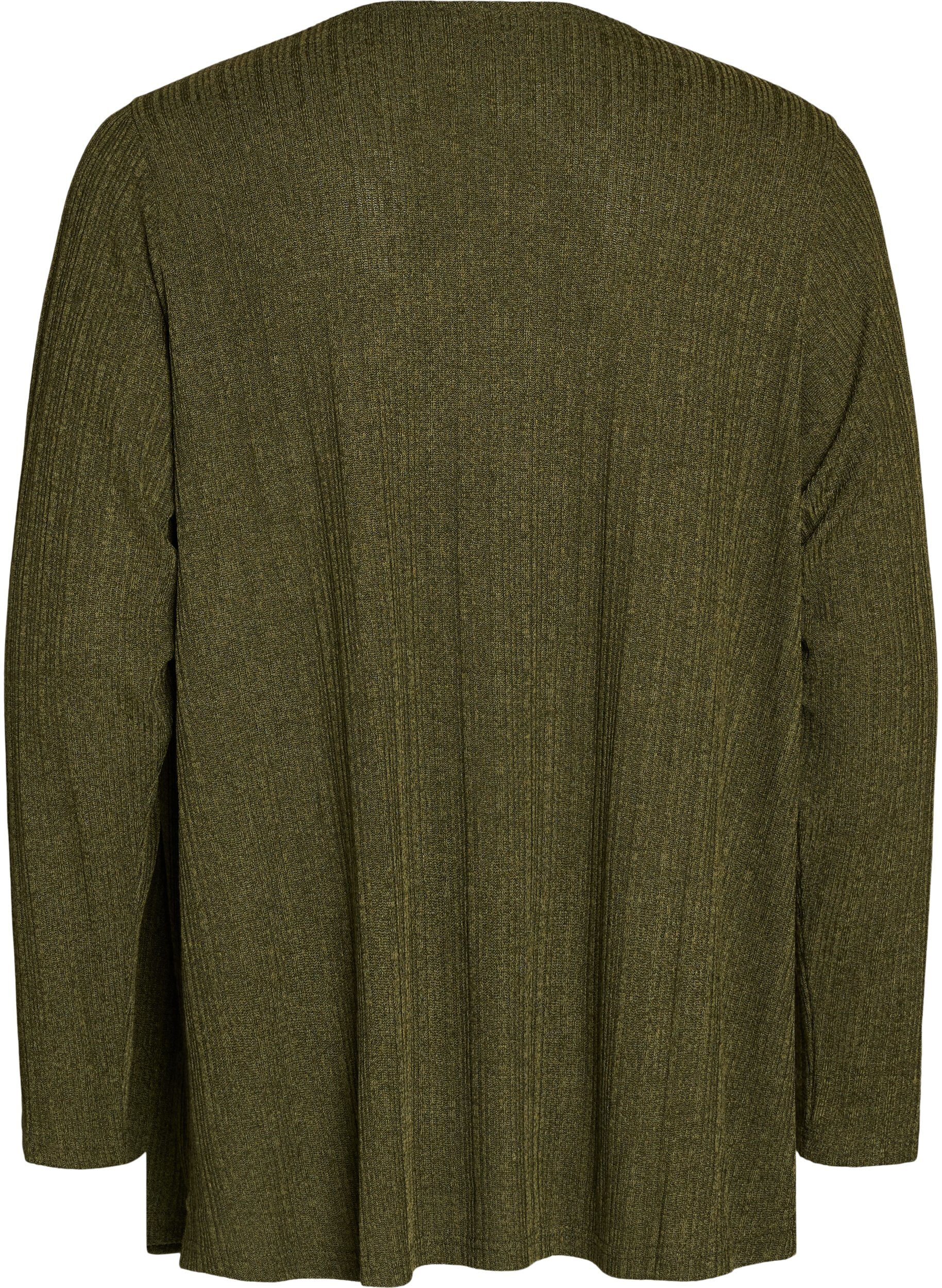 ZizziCardigan ouvert en jersey textur&eacute;, Bleu, Packshot image number 1
