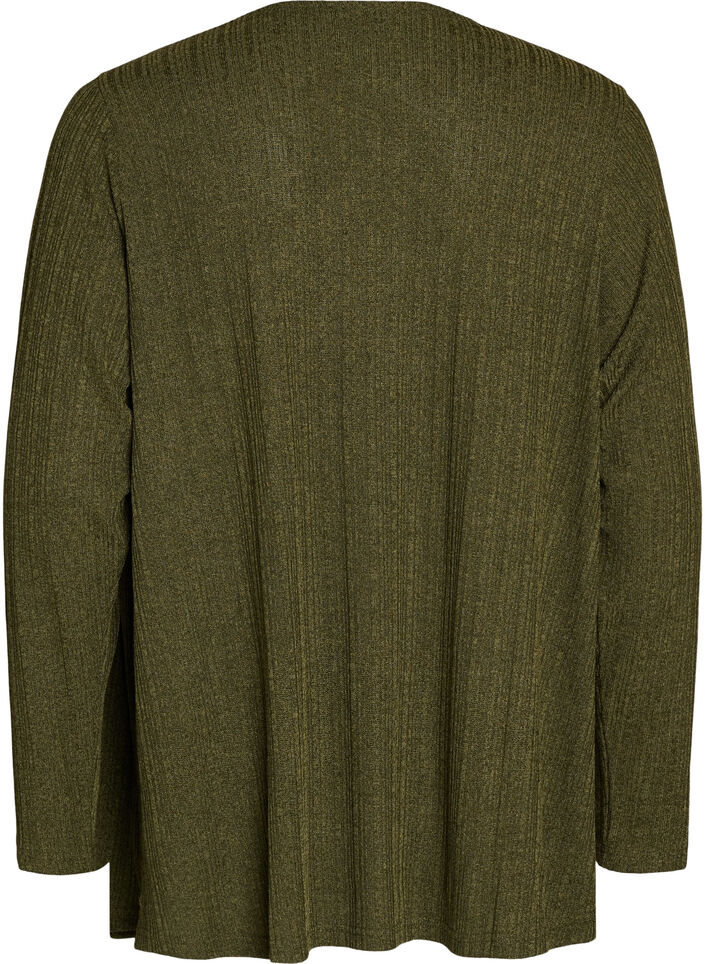 Cardigan ouvert en jersey textur&eacute;, Bleu, Packshot image number 1