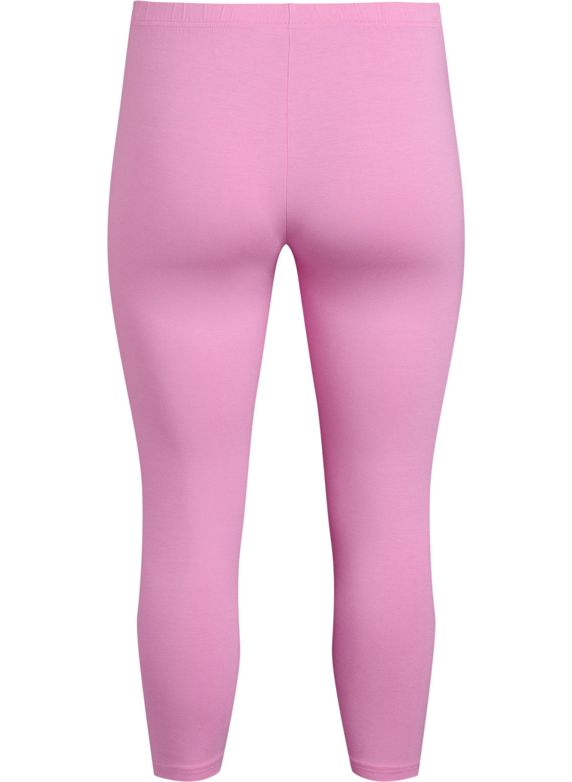 Zizzi Leggings basiques longueur 3/4 en viscose, Rose, Packshot image number 1