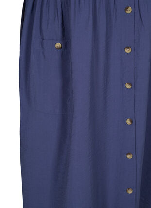 Robe à manches courtes avec boutons et poches, Nightshadow Blue, Packshot image number 3
