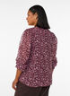 Chemisier &agrave; imprim&eacute; floral et fil paillet&eacute;, Bordeaux, Model image number 2