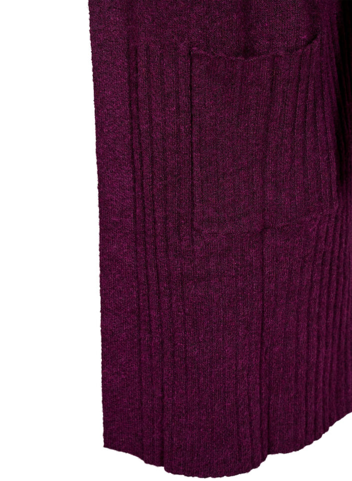Cardigan long avec des poches, Potent Purple Mel., Packshot image number 3