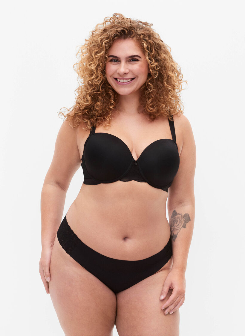 2-pack Culotte brésilienne taille normale, Noir, Model image number 0