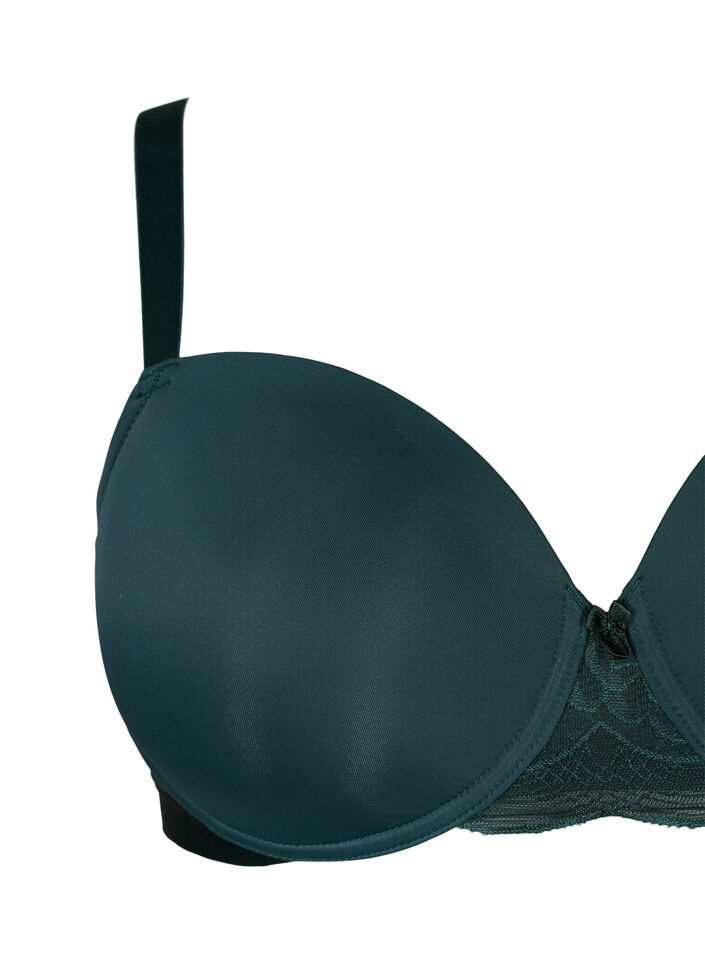 Soutien-gorge moul&eacute; en tulle, Vert fonc&eacute;, Packshot image number 2